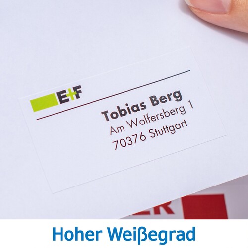 Adress-Etiketten PREMIUM Inkjet+ Laser+Kopier 63,5x46,6mm auf A4 Bögen weiß permanent Herma 4265 (PACK=1800 STÜCK) Produktbild Additional View 5 L