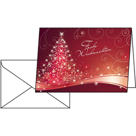 Weihnachts-Faltkarten inkl. Umschläge A6 220g Christmas Swing Sigel DS019 (PACK= 25 KARTEN + 25 KUVERT) Produktbild