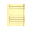 Trennblätter mit abschneidbaren Taben A4 240x300mm gelb vollfarbig Karton BestStandard (PACK=100 STÜCK) Produktbild