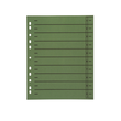 Trennblätter mit abschneidbaren Taben A4 240x300mm grün vollfarbig Karton BestStandard (PACK=100 STÜCK) Produktbild