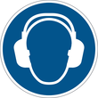 Sicherheitskennzeichen Gehörschutz benutzen M003 nach ISO 7010 Ø 43cm blau Durable 1729-06 Produktbild