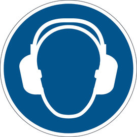 Sicherheitskennzeichen Gehörschutz benutzen M003 nach ISO 7010 Ø 43cm blau Durable 1729-06 Produktbild