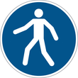 Sicherheitskennzeichen Fußgängerweg benutzen M024 nach ISO 7010 Ø 43cm blau Durable 1731-06 Produktbild