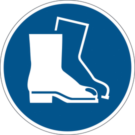 Sicherheitskennzeichen Fußschutz benutzen M006 nach ISO 7010 Ø 43cm blau Durable 1733-06 Produktbild