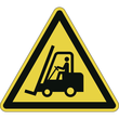 Sicherheitskennzeichen Warnung vor Flurförderzeugen W014 nach ISO 7010 43x37,8cm gelb Durable 1734-04 Produktbild
