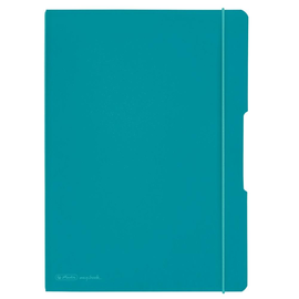 Notizheft flex A4 liniert+kariert caribean turquoise 2x40 Blatt PP Herlitz 50015986 Produktbild