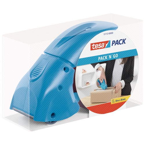 Handabroller pack n go incl. 1 Rolle Tesapack blau Tesa 51112-00000-00 Produktbild