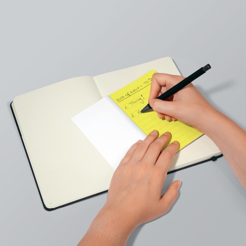 Haftmarker Tab 98x148mm mit großem Notizfeld 3 Farben sortiert Sigel HN206 (PACK=42 STÜCK) Produktbild Additional View 2 L