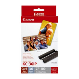 Tintenpatrone + Papier KC36IP für Canon Card Photo Printer CP100/200 36ml und 36Blatt farbig Canon 7739A001 Produktbild