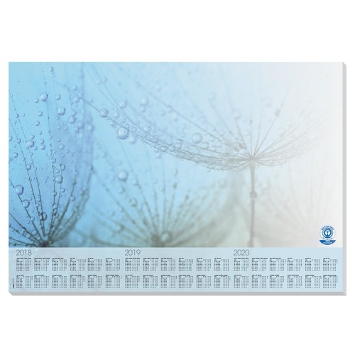 Schreibunterlage Drops mit 3-Jahres Kalender 41x59,5cm 30Blatt Papier Sigel HO450 Produktbild