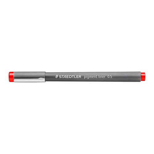 Tuschezeichner Pigment-Liner 308 0,5mm rot Staedtler 30805-2 Produktbild Additional View 1 L
