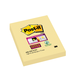 Haftnotizen Post-it Super Sticky Notes 47,6x76mm gelb Papier 3M 65612SY (ST=90 BLATT) Produktbild