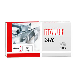 Heftklammern 24/6 Novus 040-0158 für ca. 30 Blatt (PACK=1000 STÜCK) Produktbild