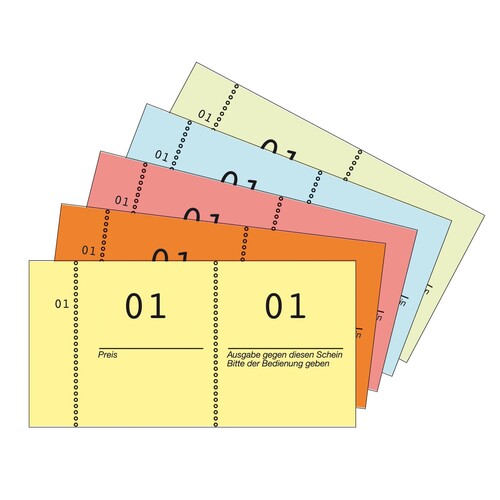 Nummernblock 1-1000 105x53mm rot Papier Zweckform 869-10-3 (PACK=10 STÜCK) Produktbild Additional View 1 L