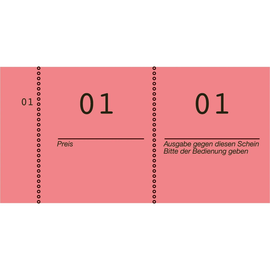 Nummernblock 1-1000 105x53mm rot Papier Zweckform 869-10-3 (PACK=10 STÜCK) Produktbild