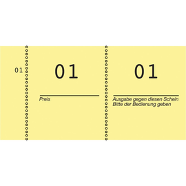 Nummernblock 1-1000 105x53mm gelb Papier Zweckform 869-10-2 (PACK=10 STÜCK) Produktbild