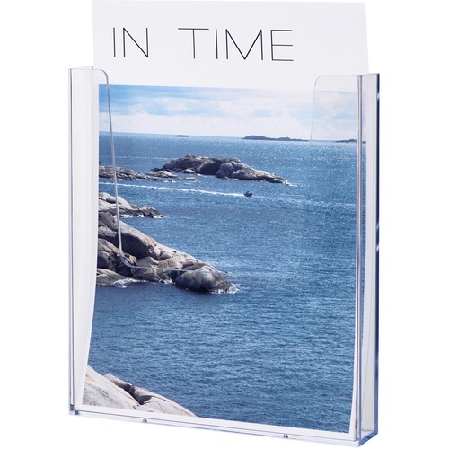 Wand-Prospekthalter 1xA4 225x39x250mm glasklar Helit H23502 Produktbild Additional View 1 L