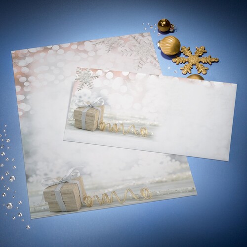 Weihnachts-Briefumschläge DIN lang 90g Christmas Surprise gummiert Sigel DU135 (PACK=50 STÜCK) Produktbild Additional View 2 L