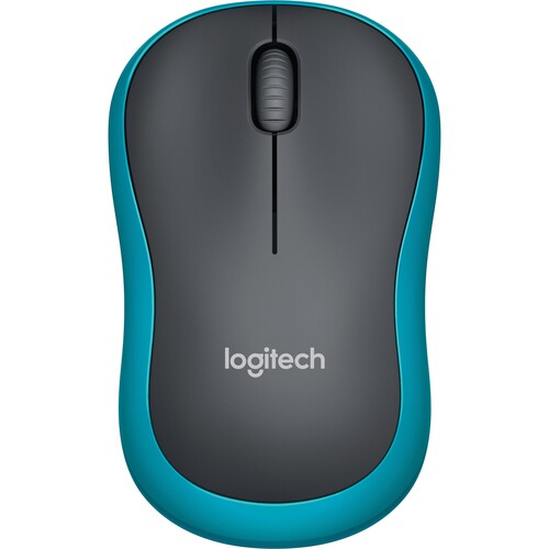 Wireless Optical Mouse M185 3 Tasten blau Logitech 910-002239 Produktbild Front View L