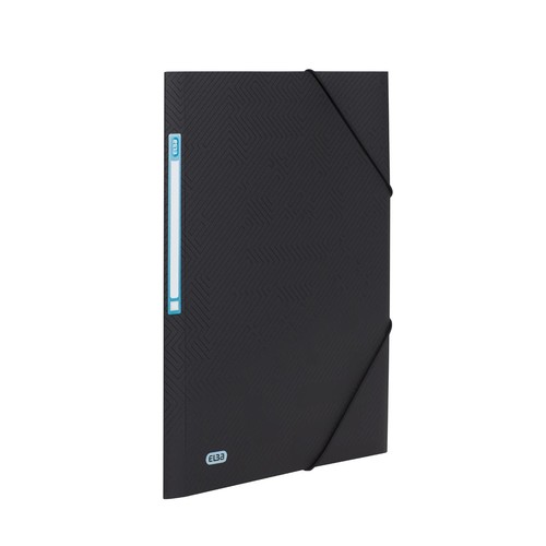 Eckspanner Urban mit 3 Klappen A4+ schwarz PP Elba 400104347 Produktbild Front View L