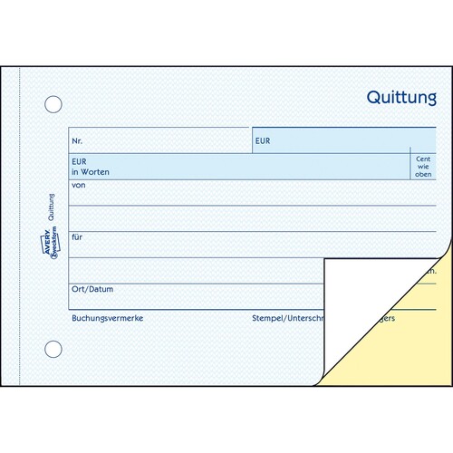 Quittung für Kleinunternehmer A6 quer 2x40Blatt Mwst nicht ausgewiesen selbstdurchschreibend Zweckform 1742 Produktbild Additional View 2 L