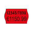 Auszeichnungsetiketten permanent 26x16mm 2-zeilig rot Zweckform RPLP 1626 (PACK=12000 ETIKETTEN) Produktbild Additional View 1 S
