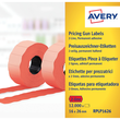 Auszeichnungsetiketten permanent 26x16mm 2-zeilig rot Zweckform RPLP 1626 (PACK=12000 ETIKETTEN) Produktbild
