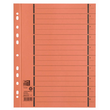 Trennblätter Oxford A4 orange 250g vollfarbig Karton 240x300mm mit perforierten Taben 400004669 (PACK=100 STÜCK) Produktbild