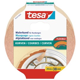 Klebeband Malerkrepp für Kurven 38mm x 25m chamois Tesa 56534-00001-02 (RLL=25 METER) Produktbild