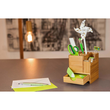 Schreibtisch-Organizer Bambus 10,3x10,3x11,7cm mit Klebefilm-Abroller WEDO 611707 Produktbild Additional View 1 S