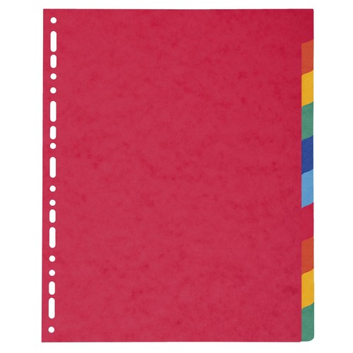 Register Blanko A4+ 327x274mm 10-Teilig farbig Manilakarton Exacompta 2410E Produktbild Additional View 1 L