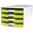 Schubladenbox IMPULS 4 Schübe offen 294x235x368mm Gehäuse weiß Schübe Trend lemon HAN 1013-50 Produktbild