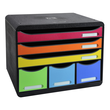 Schubladenbox store-box 6 Schübe 27x35,5x27,1cm classic harlekin Exacompta 306798D Produktbild