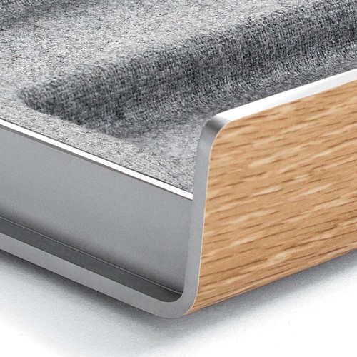Schreibtisch-Organizer smartstyle 240x150x36mm Metallic-Holz mit Filz Acryl Sigel SA400 Produktbild Additional View 2 L