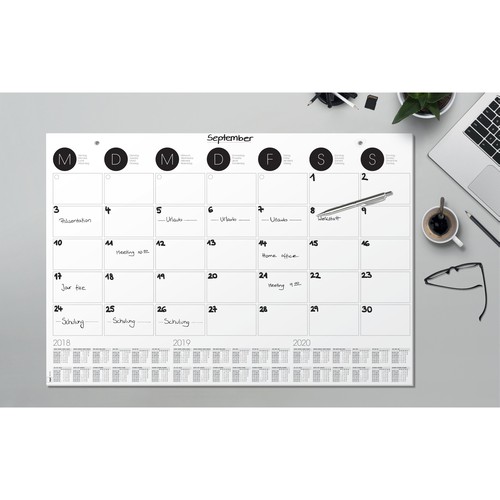 Schreibunterlage mit 3-Jahres Kalender 41x59,5cm 12Blatt Papier Sigel HO550 Produktbild Additional View 2 L