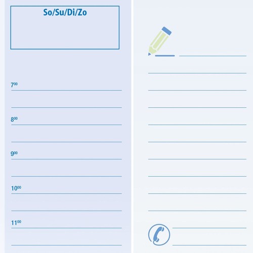 Schreibunterlage Time mit Wochenplan, Stundenplan und 3-Jahres Kalender 595x410mm 30Blatt Papier Sigel HO350 Produktbild Additional View 1 L