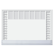 Schreibunterlage Protect transparente Schutzleiste und 2-Jahres Kalender 41x59,5cm 40Blatt Papier Sigel HO366 Produktbild