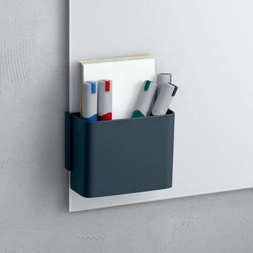 Stifteköcher M artverum 120x94x51mm magnethaftend anthrazit Sigel GL802 Produktbild Additional View 4 L