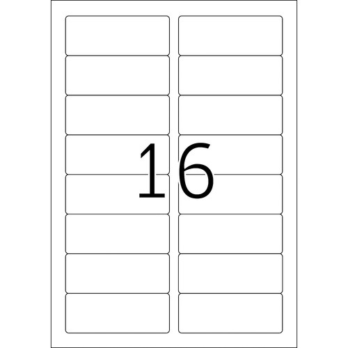 Namens-Etiketten Laser+Kopier 88,9x33,8mm auf A4 Bögen weiß gut ablösbar Acetatseide Herma 4515 (PACK=320 STÜCK) Produktbild Additional View 2 L