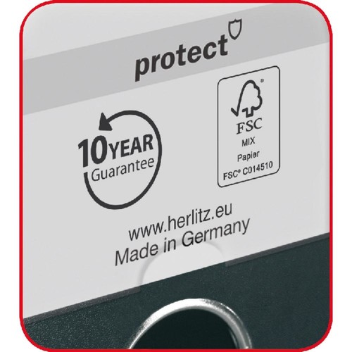 Ordner maX.file protect A4 50mm rot PP Herlitz 300007116 Produktbild Additional View 2 L
