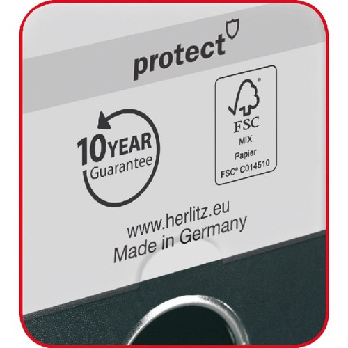Ordner maX.file protect A4 80mm rot PP Herlitz 5480306 Produktbild Additional View 2 L
