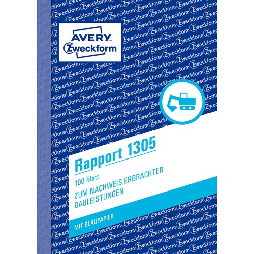 Rapport A6 hoch 100Blatt mit Blaupapier Zweckform 1305 Produktbild Additional View 1 L