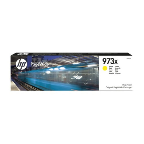 Tintenpatrone 973X für HP PageWide Pro 450 86ml yellow HP F6T83AE Produktbild Front View L