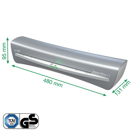Laminiergerät iLam Home Office bis A3 bis 125µ grau Leitz 7440-00-89 Produktbild Additional View 3 L