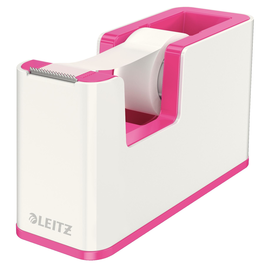 Tischabroller WOW Duo Colour befüllbar bis 19mm x 33m weiß/pink metallic ABS-Material Leitz 5364-10-23 Produktbild