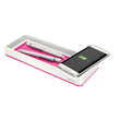 Stifteschale WOW Duo Colour mit Induktionsladegerät weiß/pink metallic Leitz 5365-10-23 Produktbild Additional View 1 S