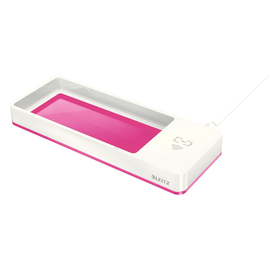 Stifteschale WOW Duo Colour mit Induktionsladegerät weiß/pink metallic Leitz 5365-10-23 Produktbild