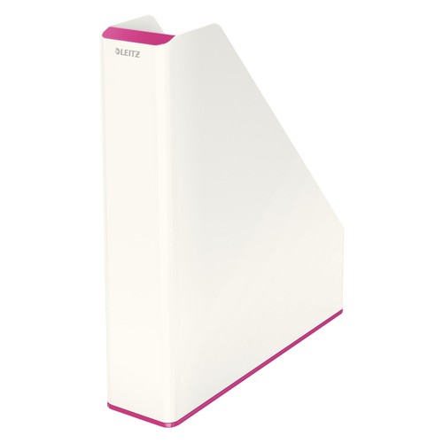 Stehsammler WOW Duo Colour 73x318x272mm weiß/pink metallic Kunststoff Leitz 5362-10-23 Produktbild Additional View 2 L