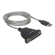 Manhattan USB-A to Parallel Printer DB25 Converter Cable, 1.8m, Male to Female, 1.2Mbps, IEEE 1284, Produktbild Additional View 4 S