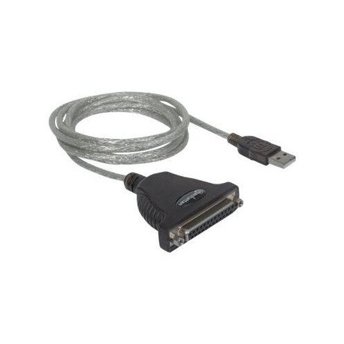 Manhattan USB-A to Parallel Printer DB25 Converter Cable, 1.8m, Male to Female, 1.2Mbps, IEEE 1284, Produktbild Additional View 4 L